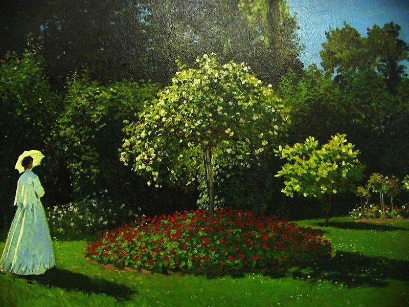 Claude Monet Lady in the garden China oil painting art